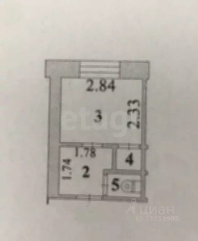 1-к кв. Липецкая область, Липецк Левобережная ул., 1А (12.0 м) - Фото 1