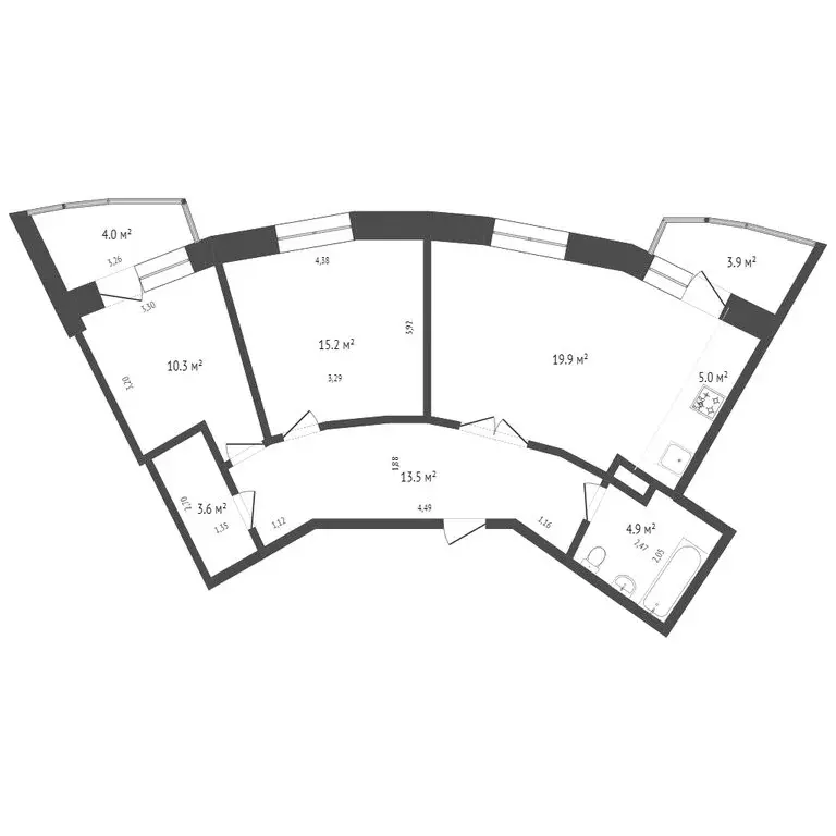 3-комнатная квартира: Абакан, улица Некрасова, 31Б (68.2 м) - Фото 0