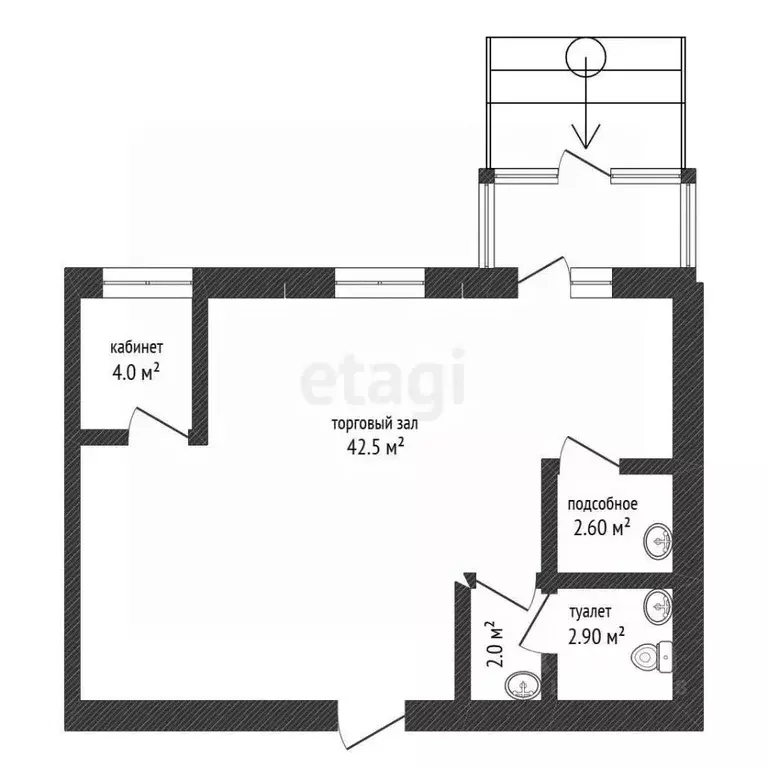 Офис в Амурская область, Благовещенск ул. Ленина, 178/2 (57 м) - Фото 2