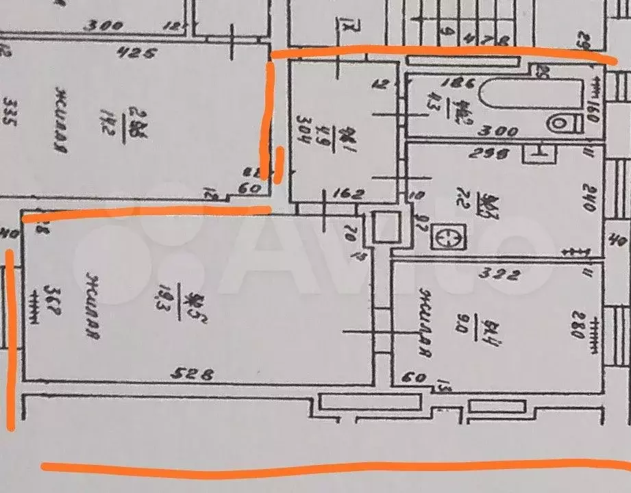 2-к. квартира, 49 м, 4/4 эт. - Фото 0