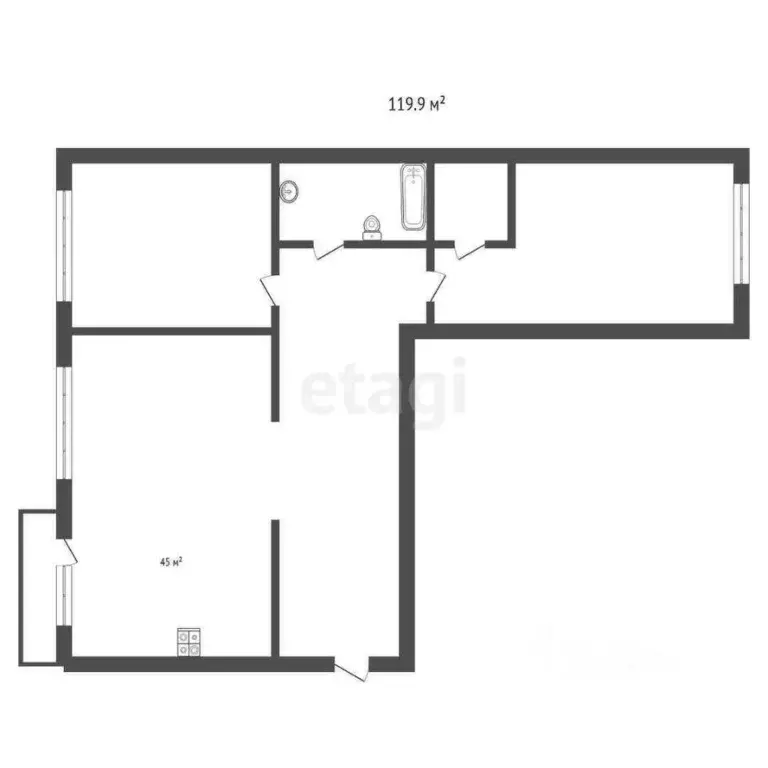 2-к кв. Ставропольский край, Ессентуки Октябрьская ул. (119.9 м) - Фото 1