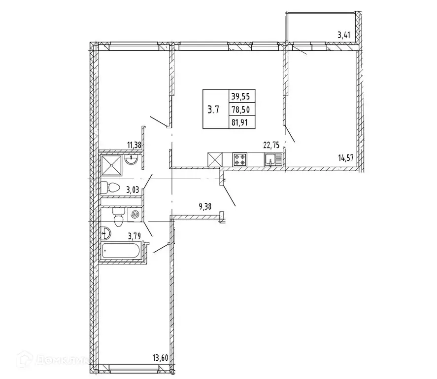Продаётся 3-к квартира, 78.5 м - Фото 0