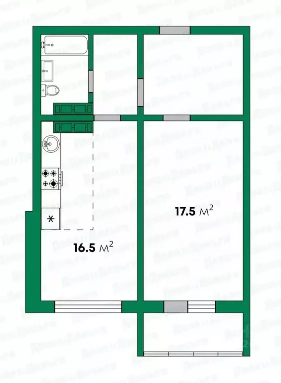 1-к кв. Кировская область, Киров ул. Анжелия Михеева, 16 (51.0 м) - Фото 2