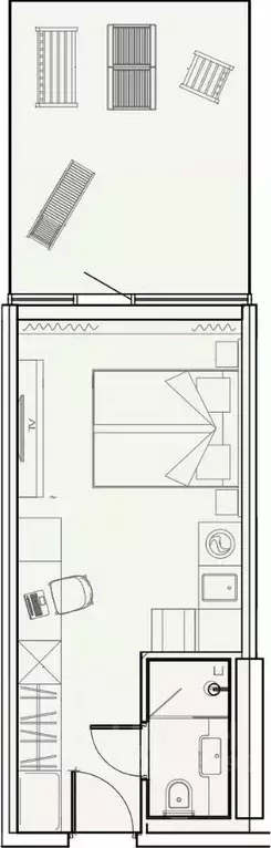 Студия Санкт-Петербург Камышовая ул., 25 (25.65 м) - Фото 0