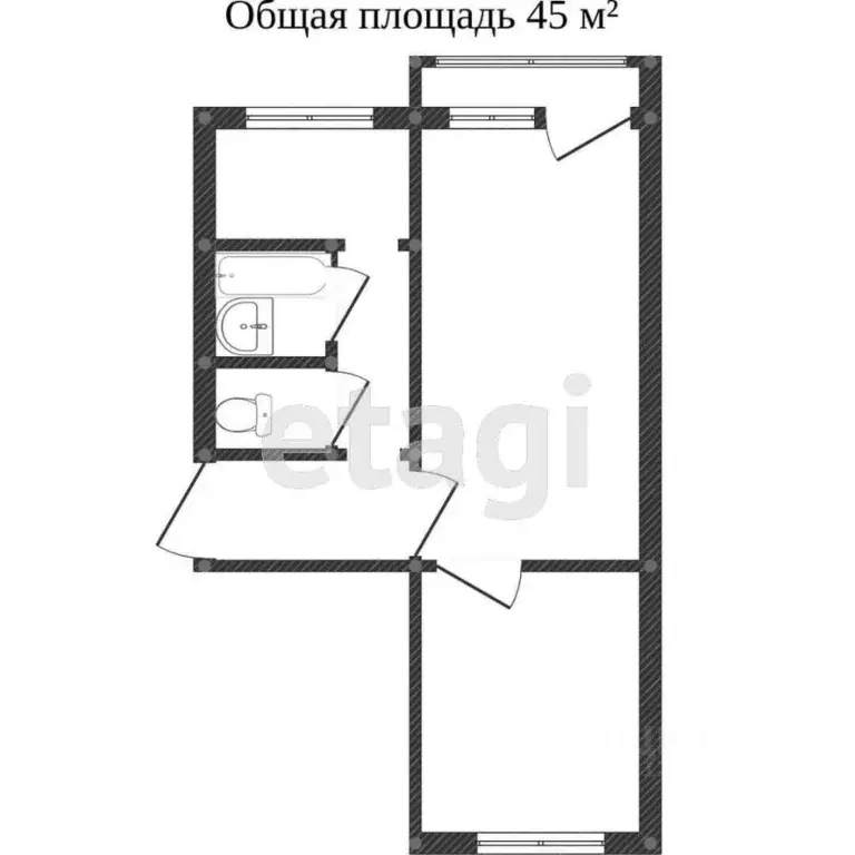 2-к кв. Костромская область, Кострома ул. Ленина, 50 (44.7 м) - Фото 0