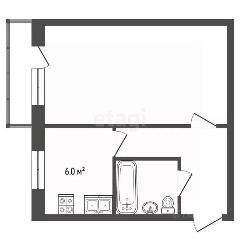1-к кв. Ярославская область, Ярославль ул. Ньютона, 24 (30.5 м) - Фото 1