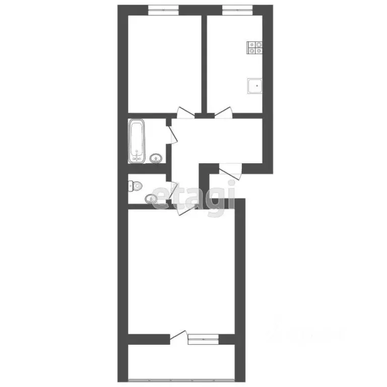 2-к кв. Тверская область, Тверь Ипподромная ул., 7 (52.2 м) - Фото 2
