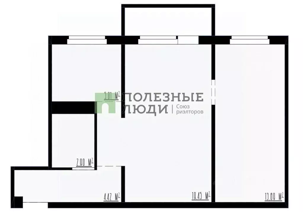 2-к кв. Орловская область, Орел ул. Антонова, 5 (45.6 м) - Фото 2