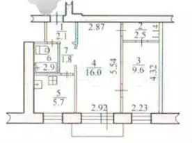 2-к. квартира, 41 м, 3/5 эт. - Фото 0