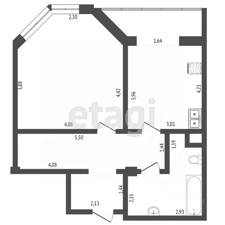 1-к кв. Крым, Симферополь ул. Балаклавская (57.5 м) - Фото 1