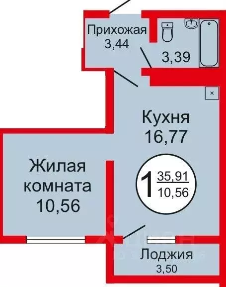 1-к кв. Оренбургская область, Оренбург Уральская ул., 2/25 (36.0 м) - Фото 0