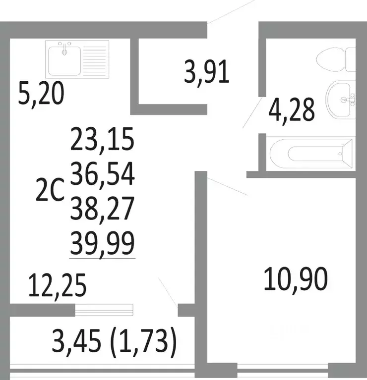 2-к кв. Свердловская область, Екатеринбург Академический мкр, 14-й ... - Фото 0