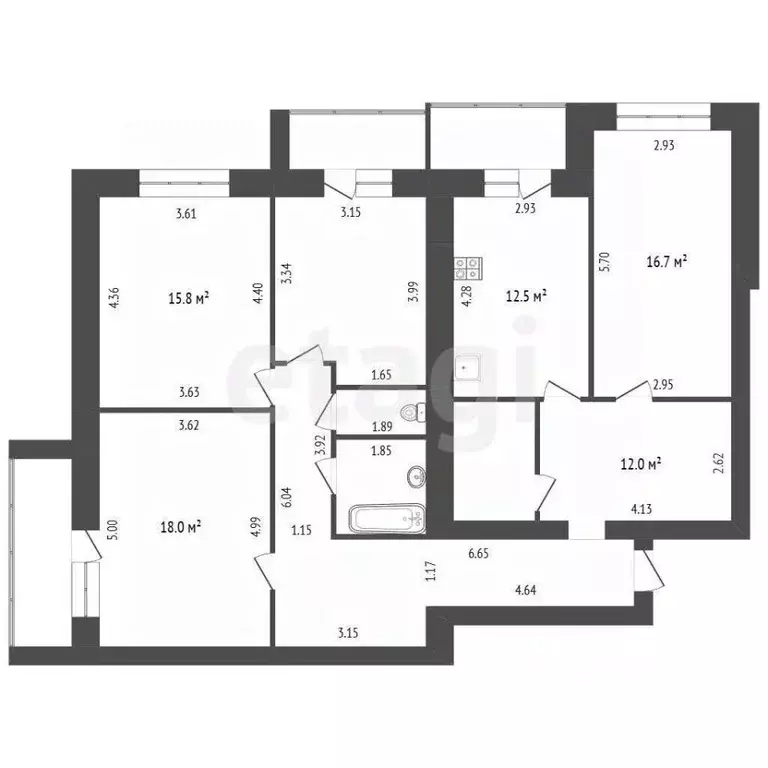 4-к кв. Мордовия, Саранск Мордовская ул., 3 (112.2 м) - Фото 2