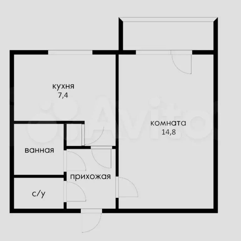 1-к. квартира, 30 м, 3/9 эт. - Фото 0