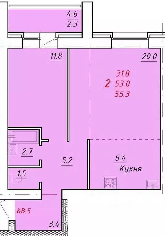 2-к кв. Алтайский край, Новоалтайск Индустриальная ул., 18 (55.3 м) - Фото 0