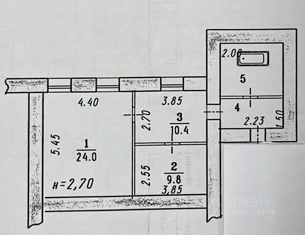2-к кв. Омская область, Омск ул. РВ-49, 3 (52.0 м) - Фото 1