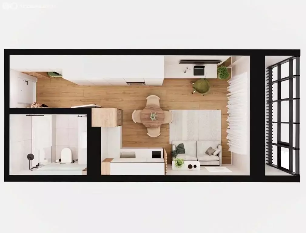 Квартира-студия: Иркутск, 4-я Железнодорожная улица, 25 (27.7 м) - Фото 1