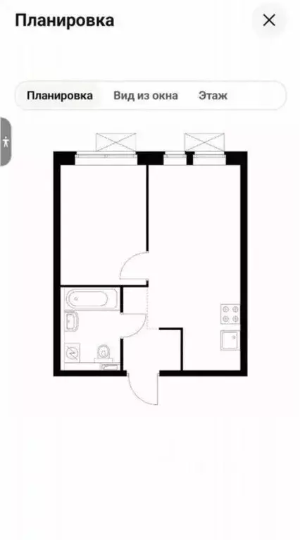 1-к кв. Москва Новохохловская ул., 15к3 (32.3 м) - Фото 2