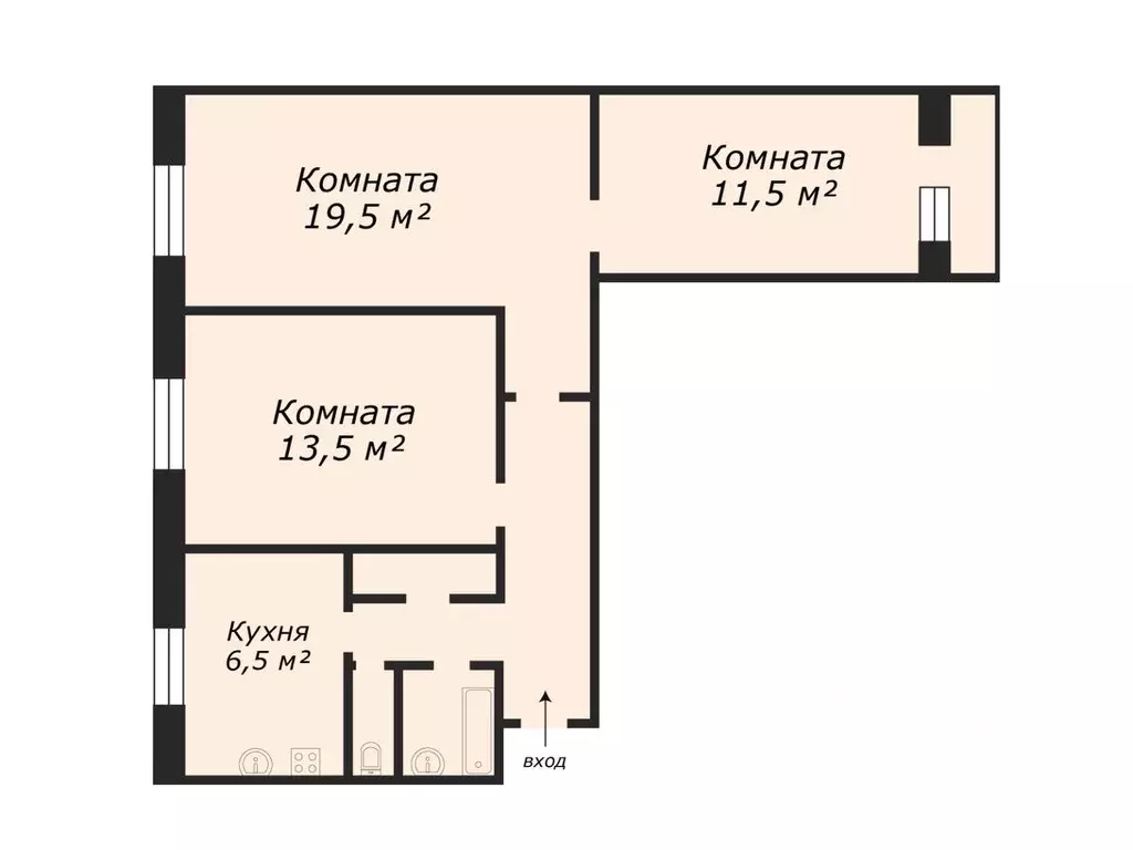 3-к кв. Москва Давыдковская ул., 14к2 (62.5 м) - Фото 1