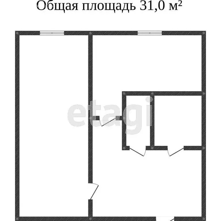 1-комнатная квартира: Кыштым, Кооперативная улица, 4 (31 м) - Фото 0