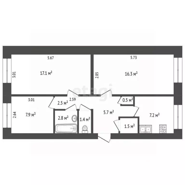 3-к кв. Ямало-Ненецкий АО, Тарко-Сале Пуровский район, Пуровск мкр, ... - Фото 1