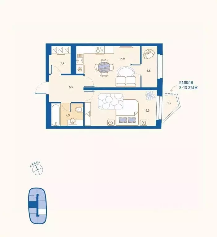 1-к кв. Пензенская область, Пенза Арбеково жилрайон, Дальнее Арбеково ... - Фото 1