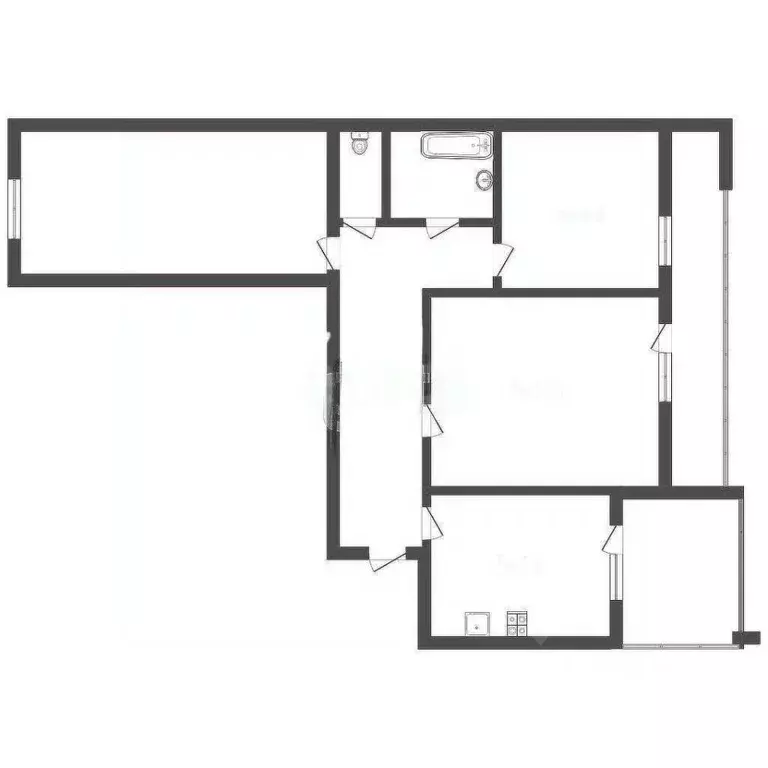 3-к кв. Воронежская область, Воронеж ул. Генерала Лизюкова, 78 (90.0 ... - Фото 2
