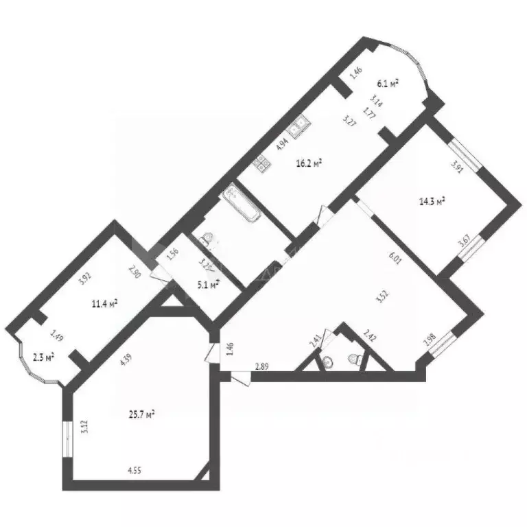 3-к кв. Тюменская область, Тюмень ул. Николая Федорова, 30 (144.0 м) - Фото 1