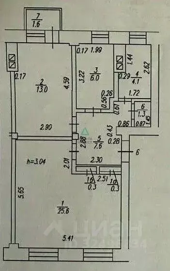 2-к кв. Башкортостан, Уфа ул. Ферина, 6 (58.2 м) - Фото 1