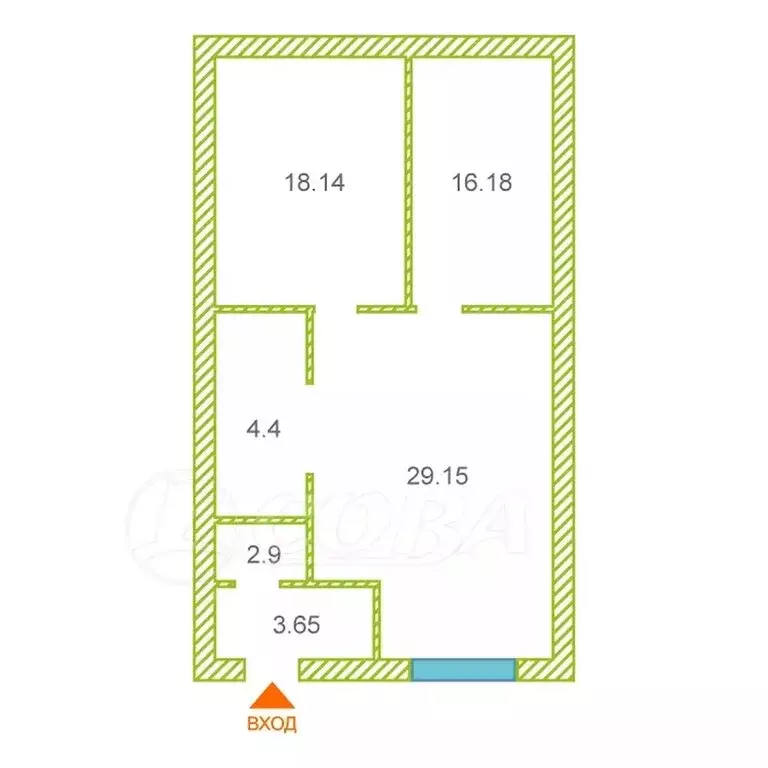 3-комнатная квартира: Дербент, улица Юрия Гагарина, 33 (75 м) - Фото 2