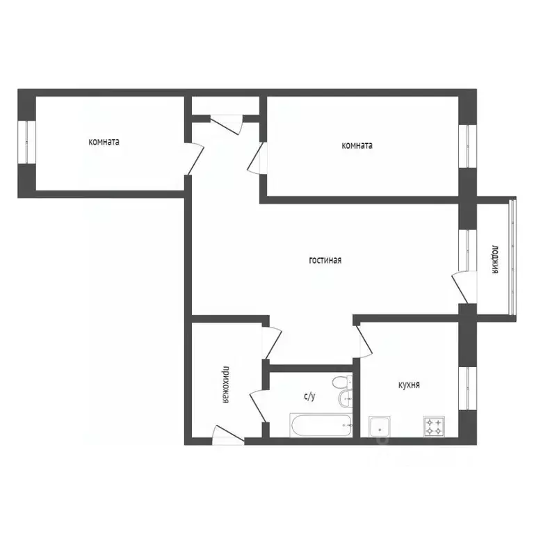 3-к кв. Курганская область, Курган ул. Кремлева, 6А (57.0 м) - Фото 2