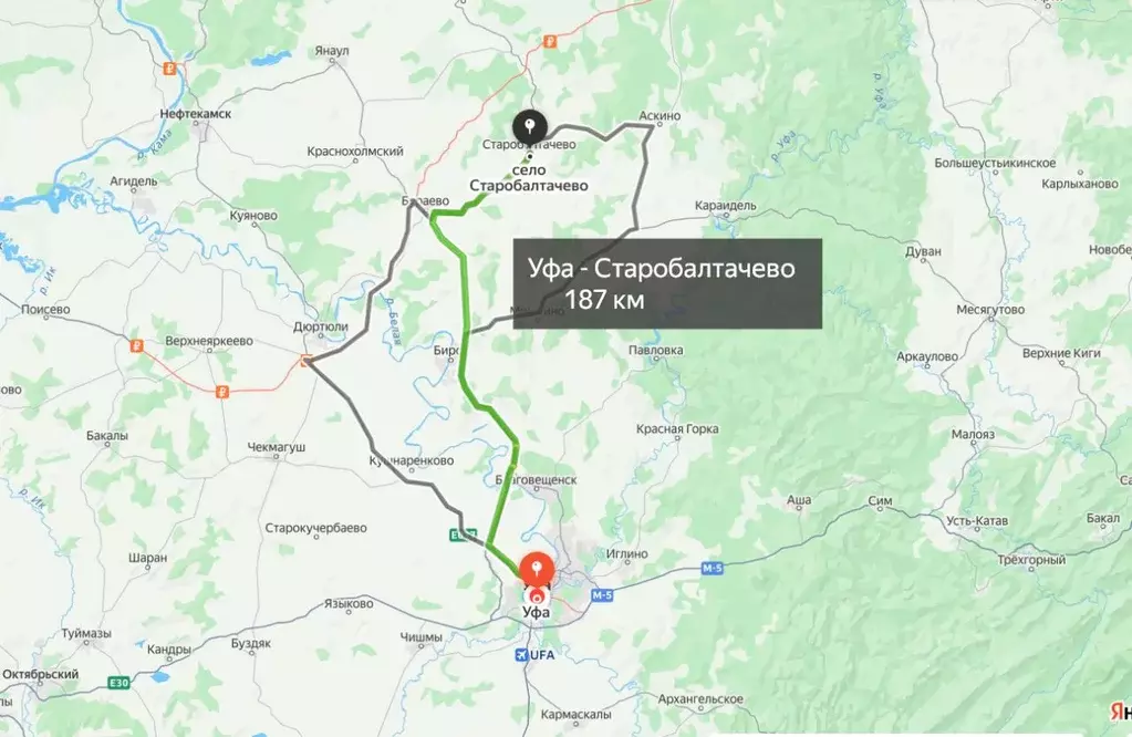 Участок в Башкортостан, Балтачевский район, с. Старобалтачево  (11.0 ... - Фото 1