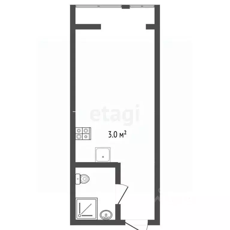 Студия Москва просп. Прокшинский, 12 (24.0 м) - Фото 2