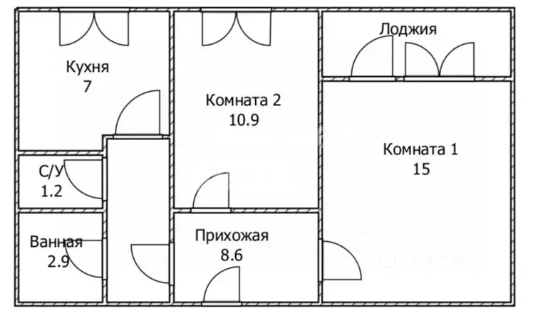 2-к кв. Ульяновская область, Ульяновск бул. Архитекторов, 11 (45.6 м) - Фото 2