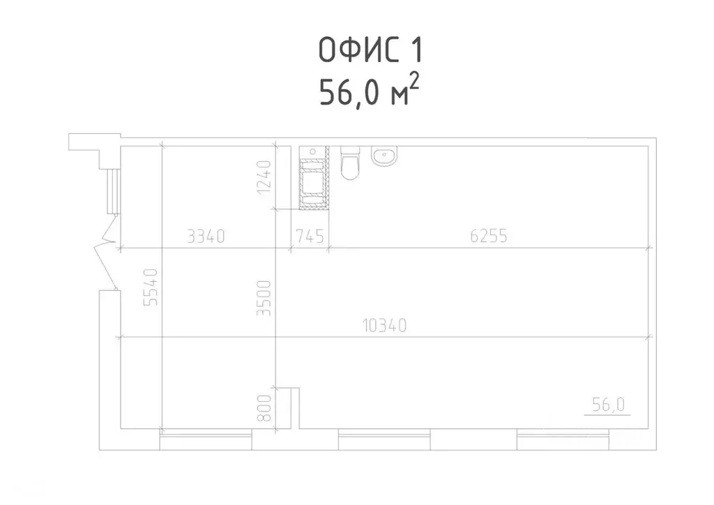 Офис в Карелия, Петрозаводск Пробная ул., 15 (56 м) - Фото 1