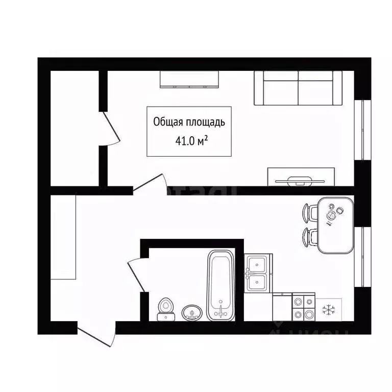 2-к кв. Алтай, Майминский район, с. Соузга Центральная ул. (41.0 м) - Фото 2