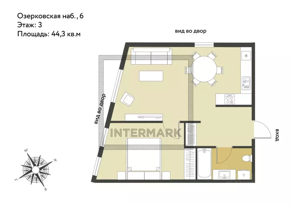 2-к кв. Москва Озерковская наб., 6 (44.3 м) - Фото 2