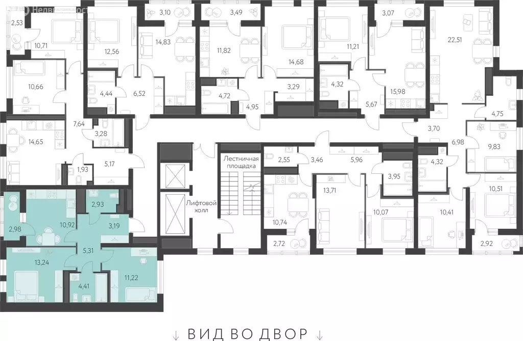 2-комнатная квартира: Екатеринбург, улица Академика Парина, 27 (52.71 ... - Фото 2