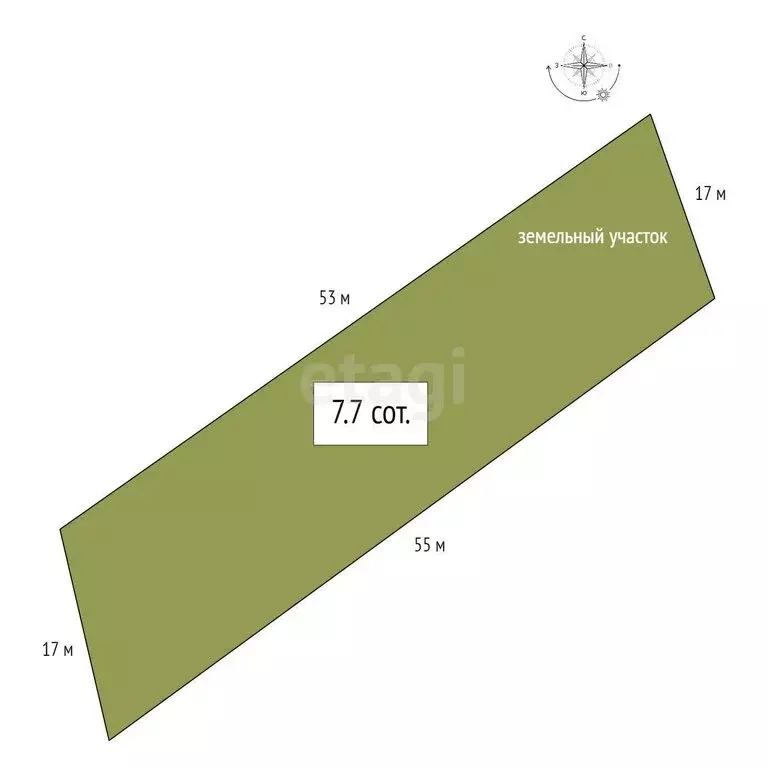 Участок в Бердск, СНТ Ива, 15-я улица (7.7 м) - Фото 0