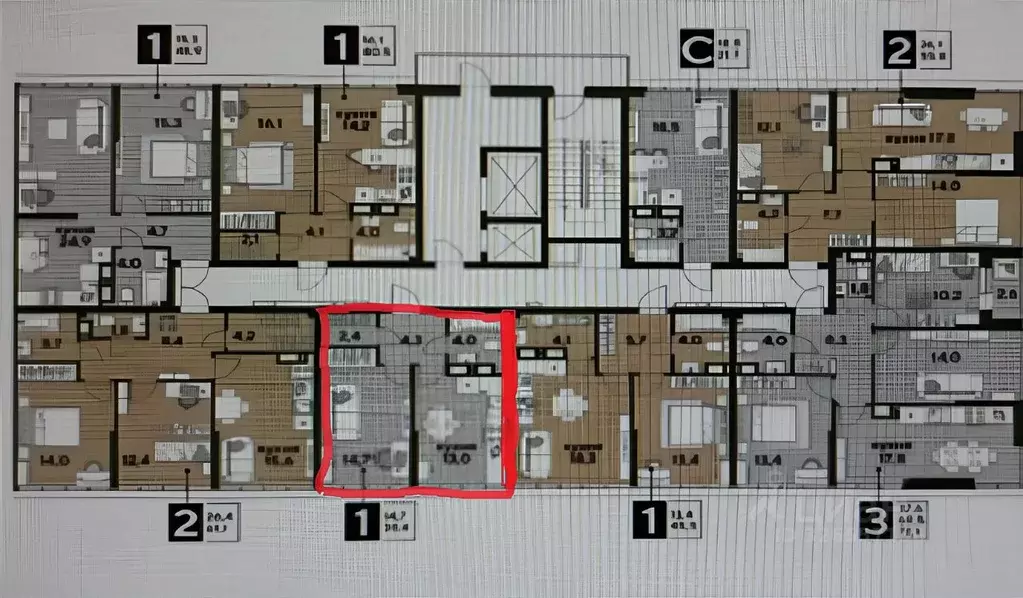 1-к кв. Краснодарский край, Краснодар ул. Красных Партизан, 1 (38.4 м) - Фото 2