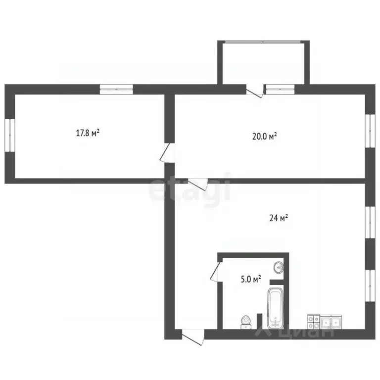 3-к кв. Санкт-Петербург бул. Новаторов, 110 (68.0 м) - Фото 2