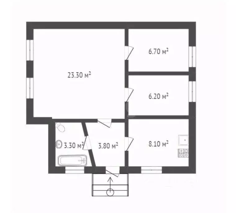 Дом в Воронежская область, Борисоглебск Крестьянская ул., 6А (35 м) - Фото 2