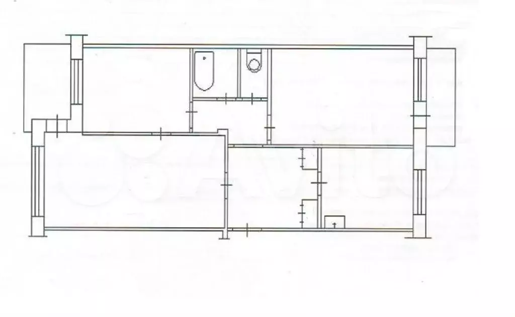 3-к. квартира, 63 м, 2/5 эт. - Фото 0