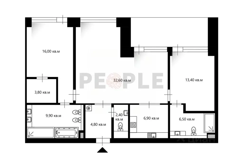 3-к кв. Москва Ленинградский просп., 37К2 (95.9 м) - Фото 2