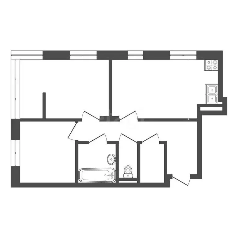2-комнатная квартира: Тюмень, улица Николая Ростовцева, 22к1 (79.9 м) - Фото 1