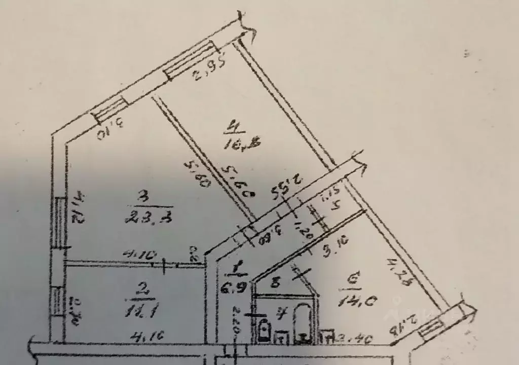 3-к кв. Крым, Симферополь ул. Чехова, 1 (78.0 м) - Фото 1