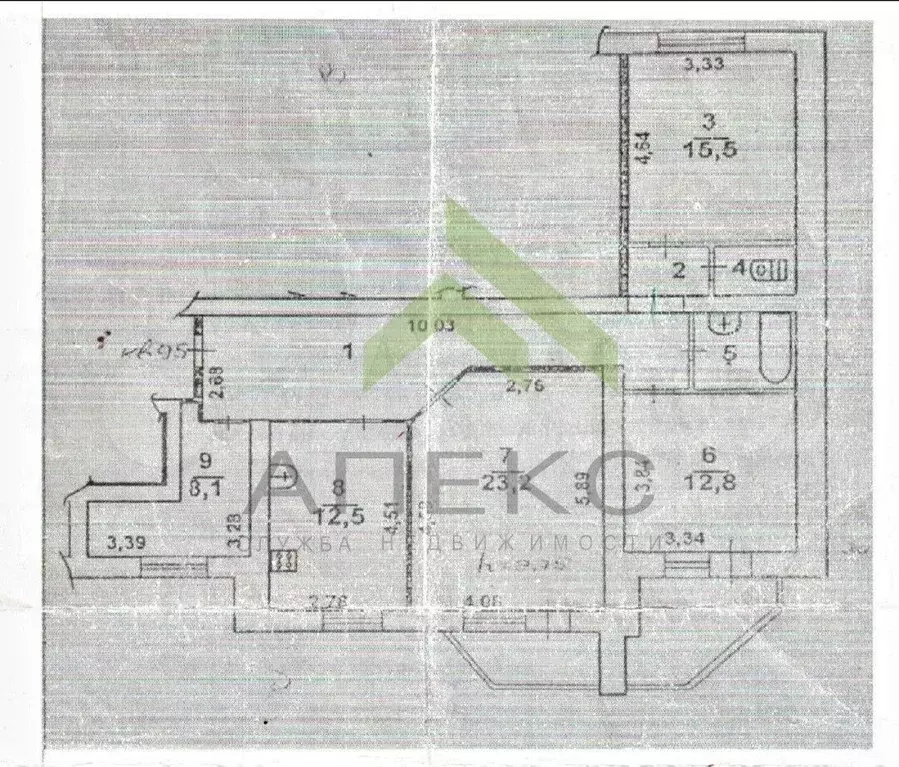 3-к. квартира, 103 м, 2/9 эт. - Фото 0