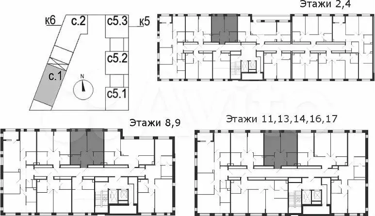 1-к. квартира, 40 м, 16/17 эт. - Фото 1