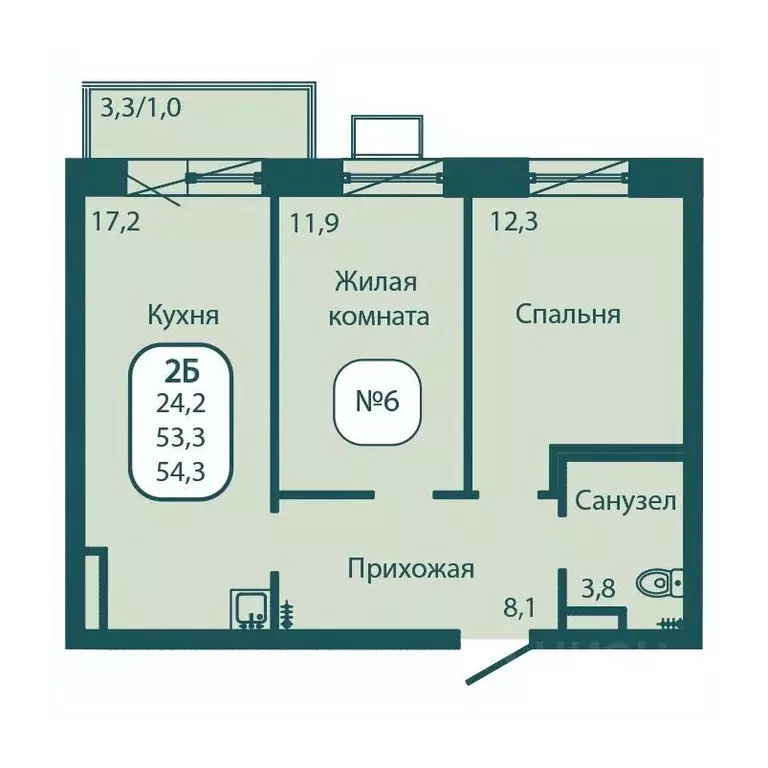 2-к кв. Московская область, Солнечногорск городской округ, Андреевка ... - Фото 0