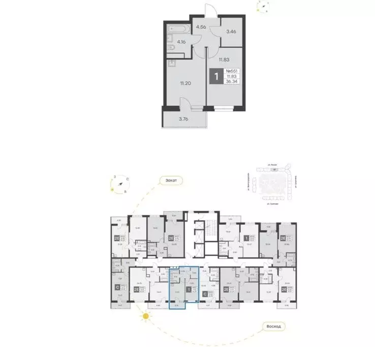 Продаётся 1-к квартира, 36.3 м - Фото 0